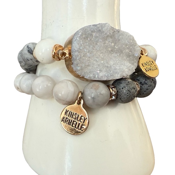 Kinsley Armelle - DUSK GEODE BRACELET - Like new - Picture 6 of 12